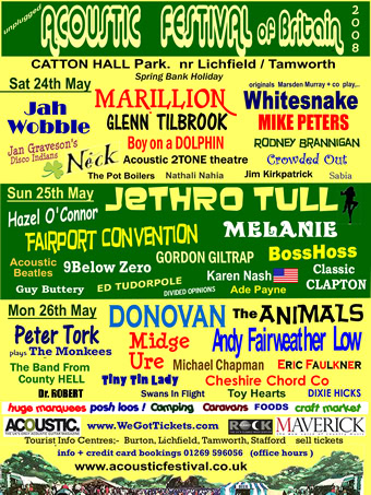 The Acoustic Festival of Britain flyer