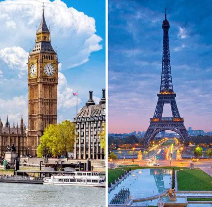 London England and Paris France Tours