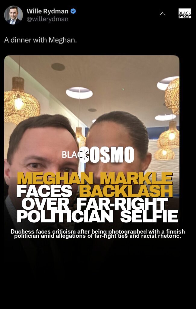 Meghan Markle Selfie With Controversial Politician