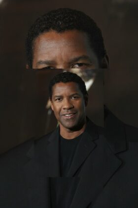 A collage highlighting iconic Black television actors including Andre Braugher, Denzel Washington, and Michael Kenneth Williams.