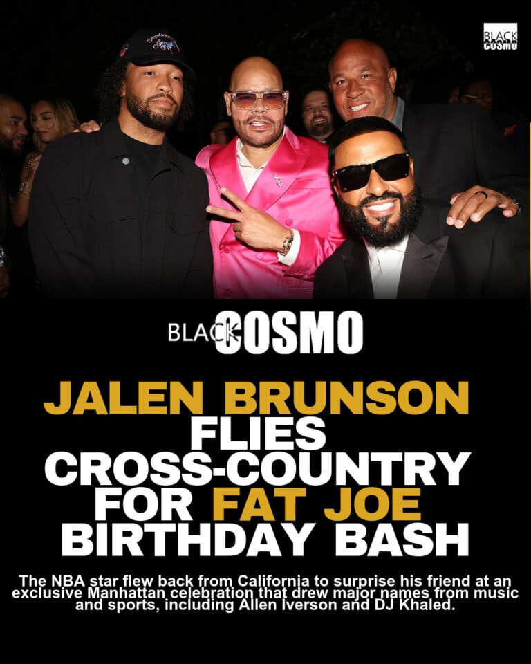Jalen Brunson Surprises Fat Joe at NYC Party