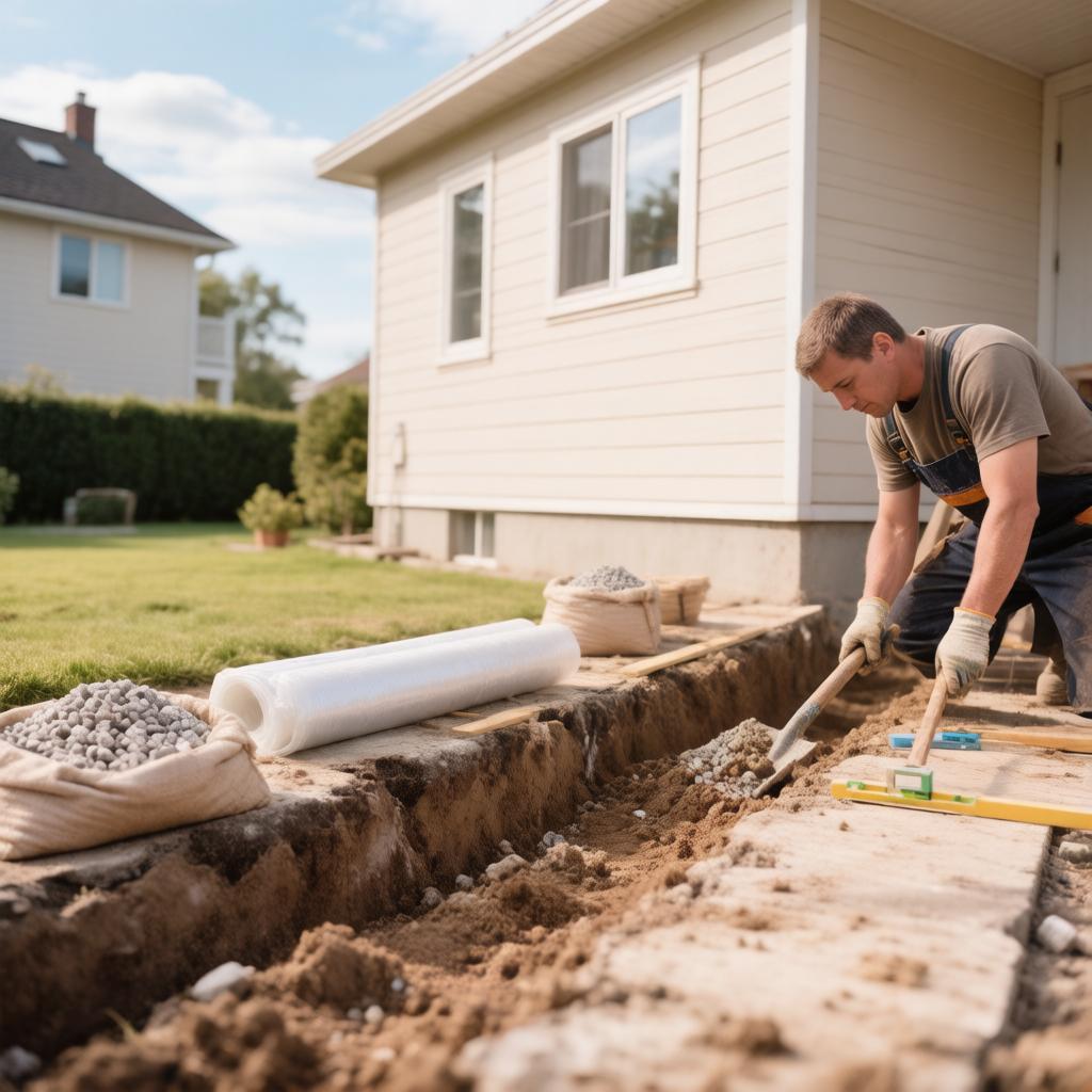 Устройство бюджетной отмостки пошагово