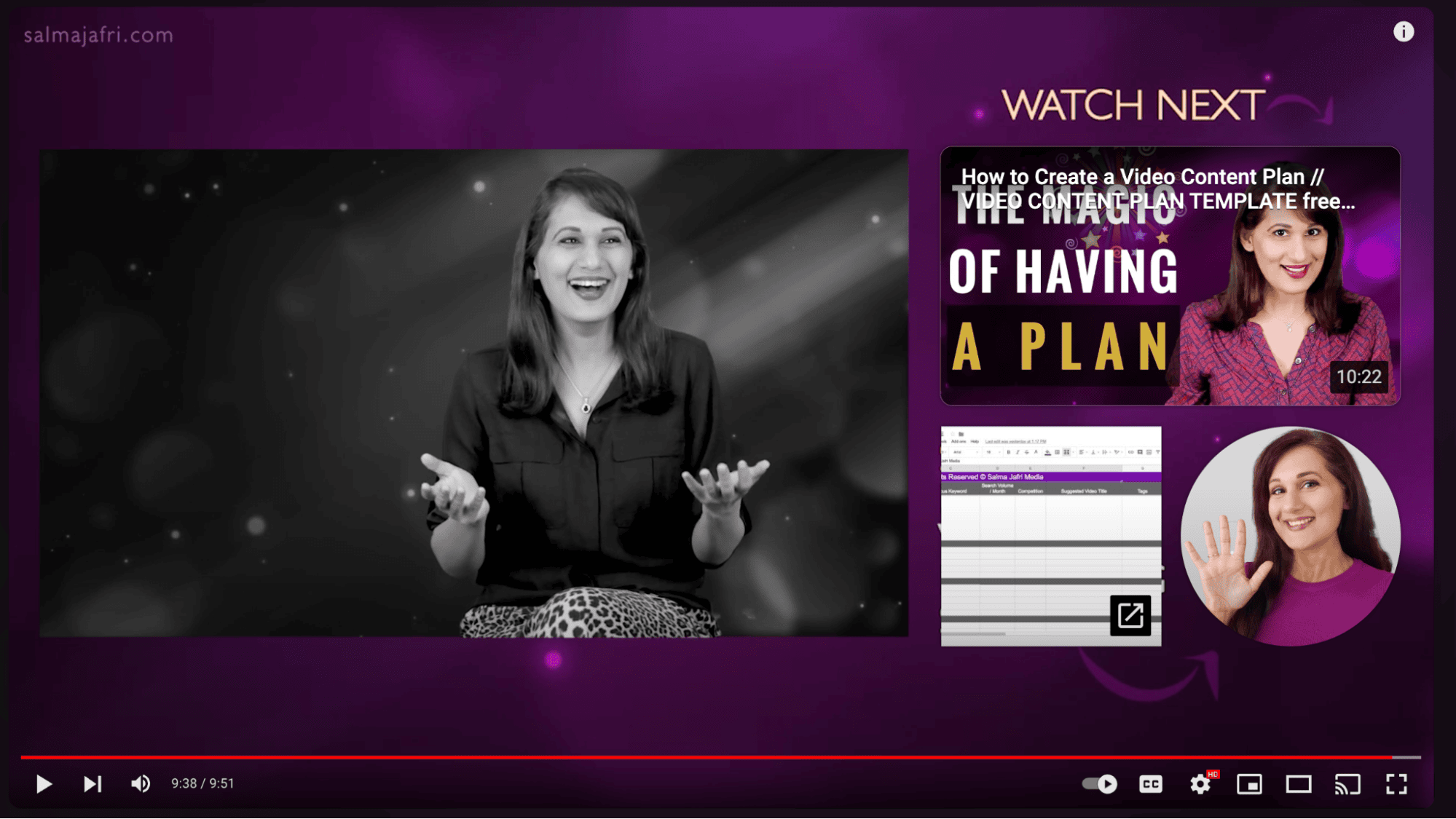 YouTube video that engages users with video outtakes and links to playlists.