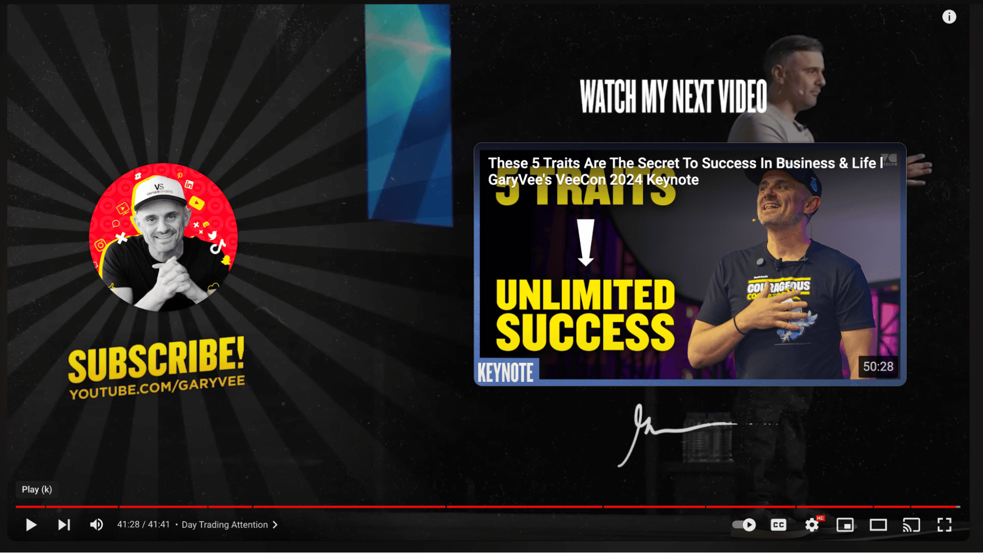 YouTube video end screen encouraging users to like, subscribe, and watch another video.