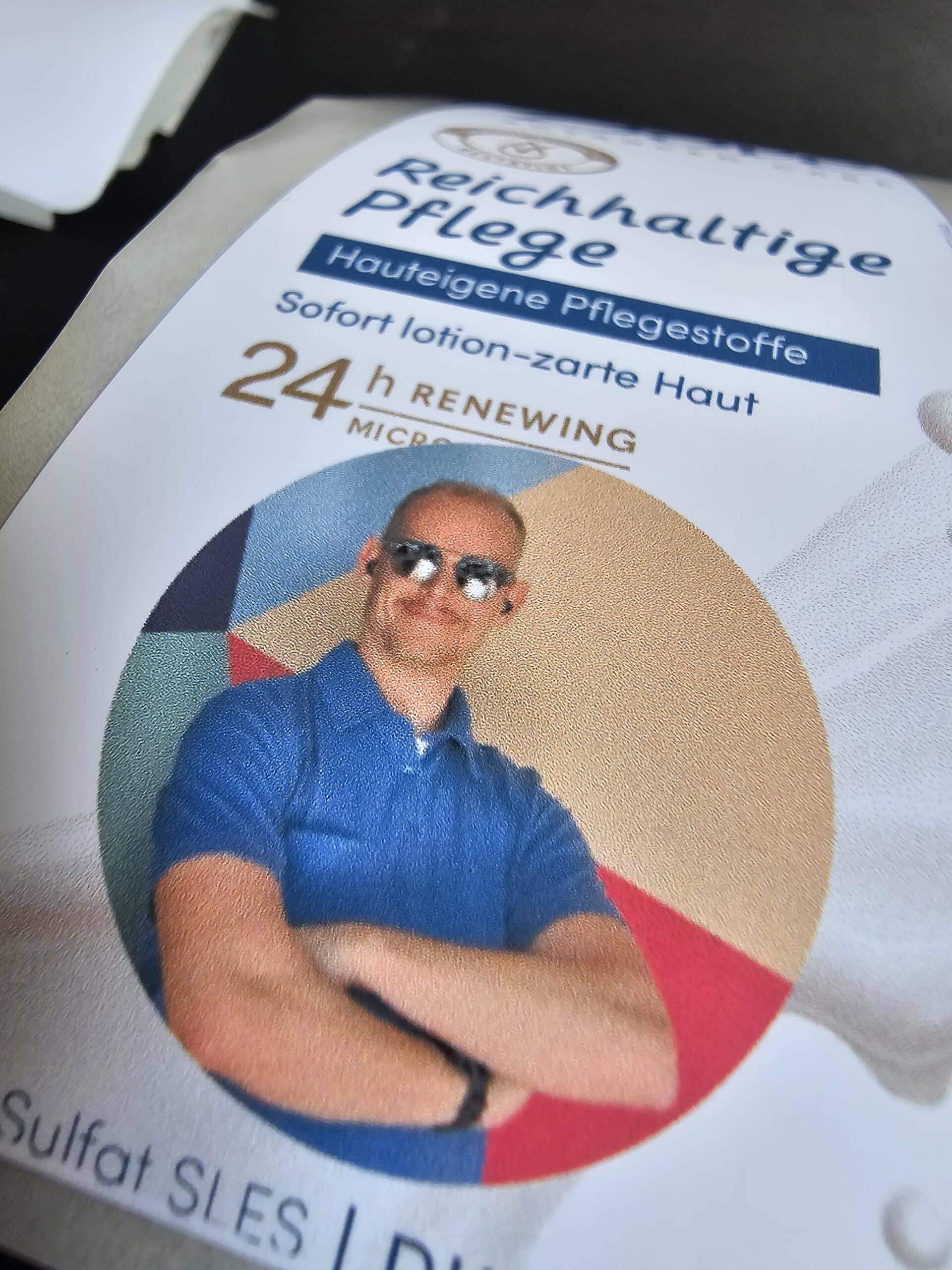 Duschgel mit Foto-Etikett