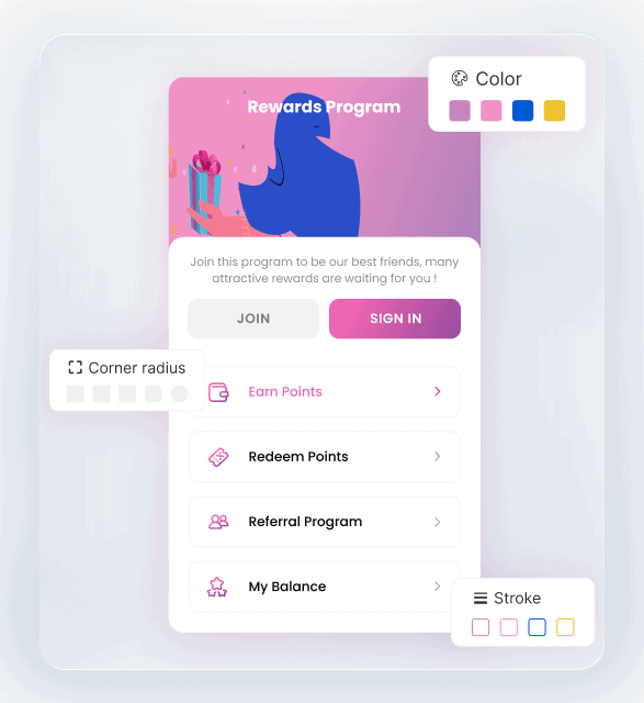 Loyalty widget