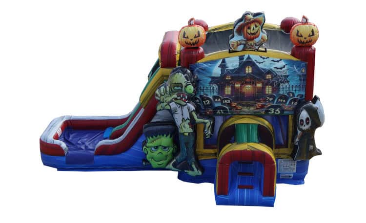 Halloween Bounce House WIth Dual Lane Slide (Dry)