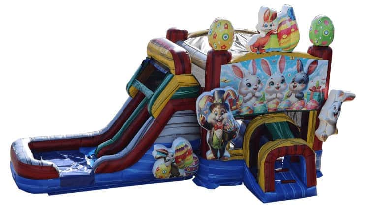 Easter Bounce House With Dual Lane Water Slide