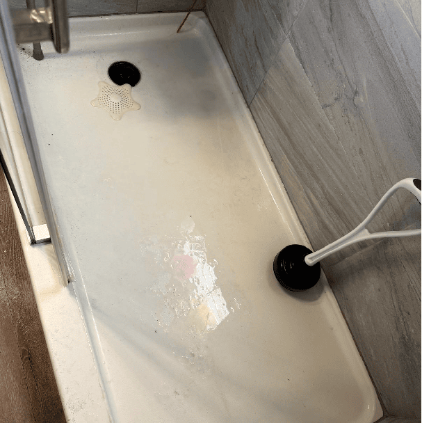 after snaking clog removal- drain cleaning