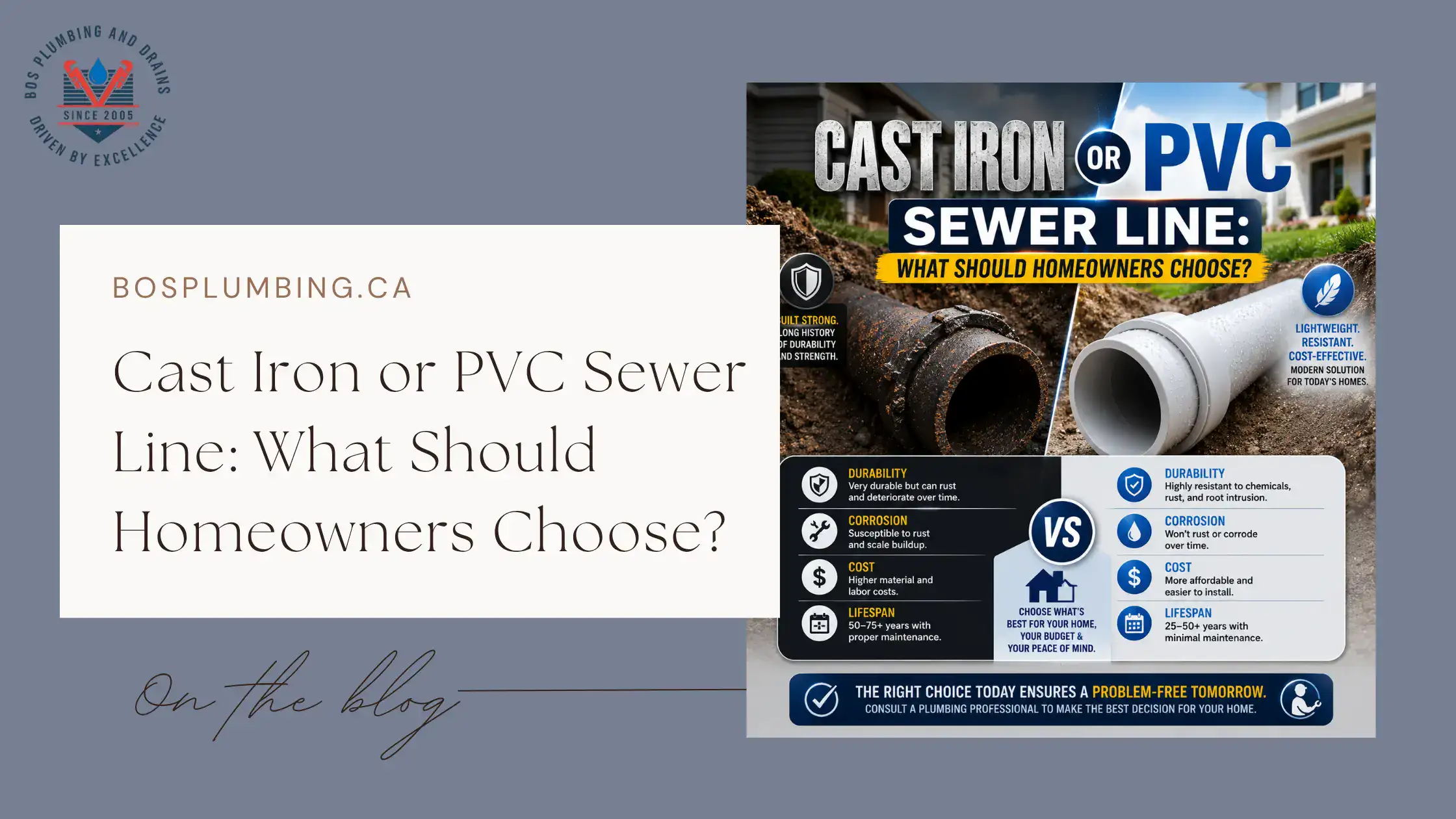 Cast Iron or PVC Sewer Line What Should Homeowners Choose