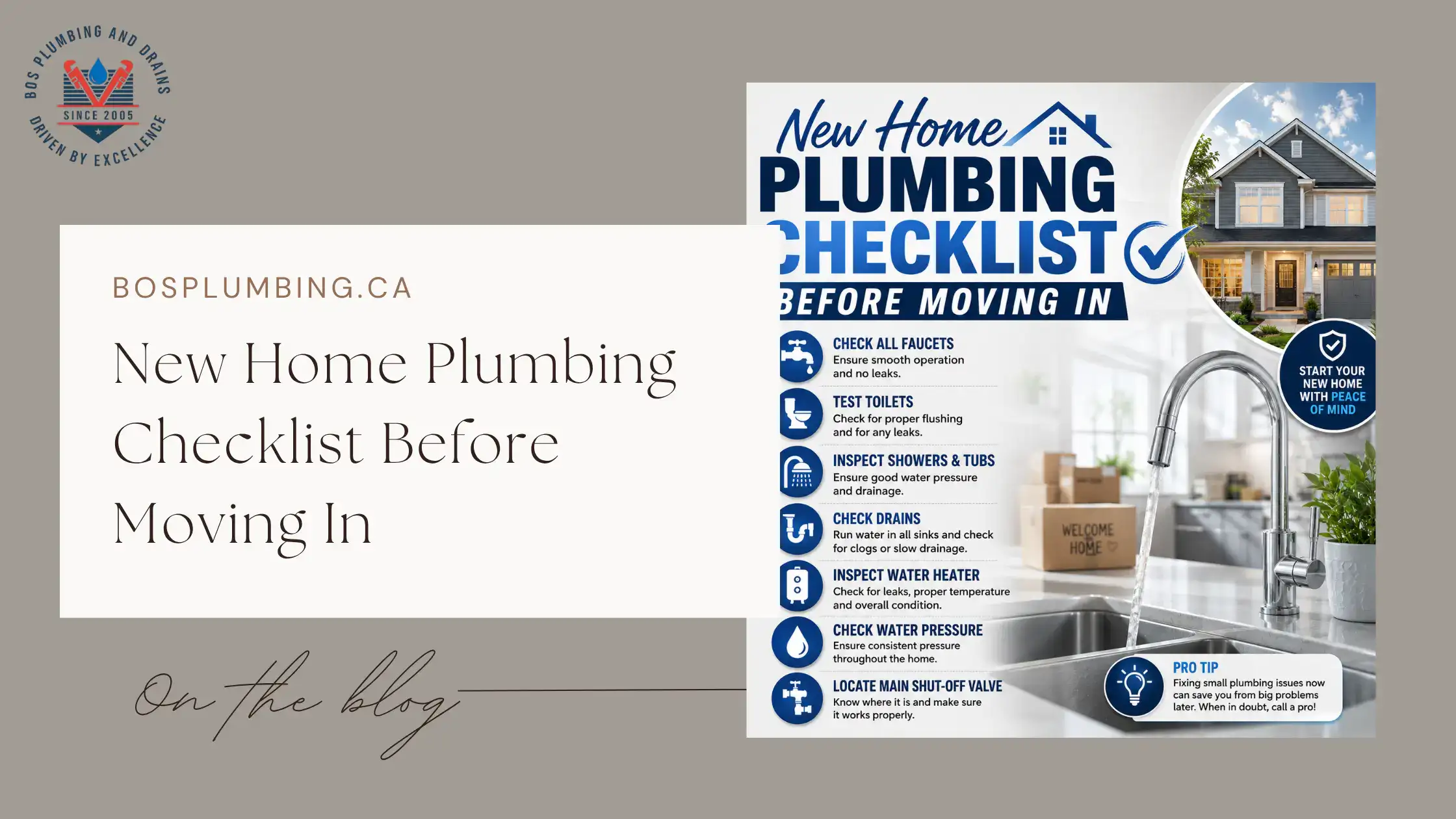 New Home Plumbing Checklist Before Moving In