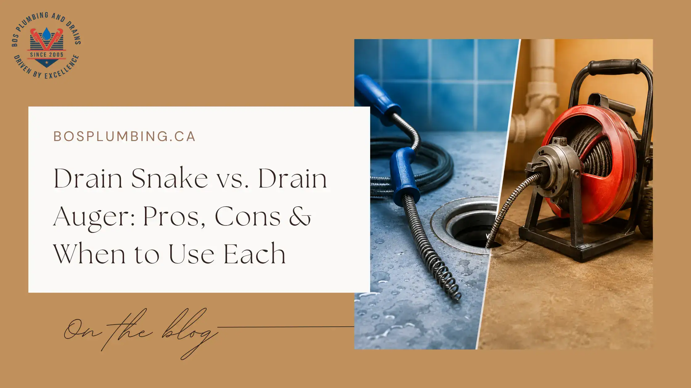 Drain Snake vs. Drain Auger Pros, Cons & When to Use Each - Cover