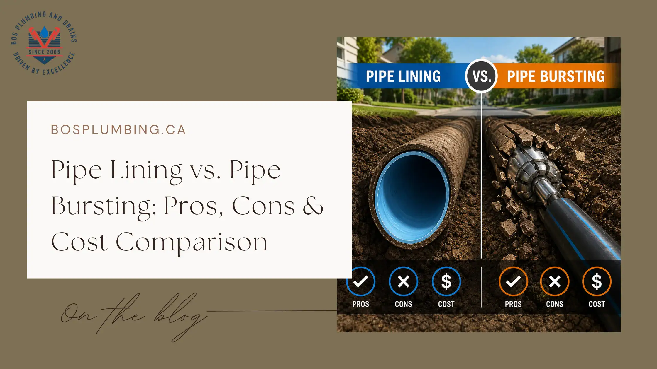 Pipe Lining vs. Pipe Bursting Pros, Cons & Cost Comparison - Cover