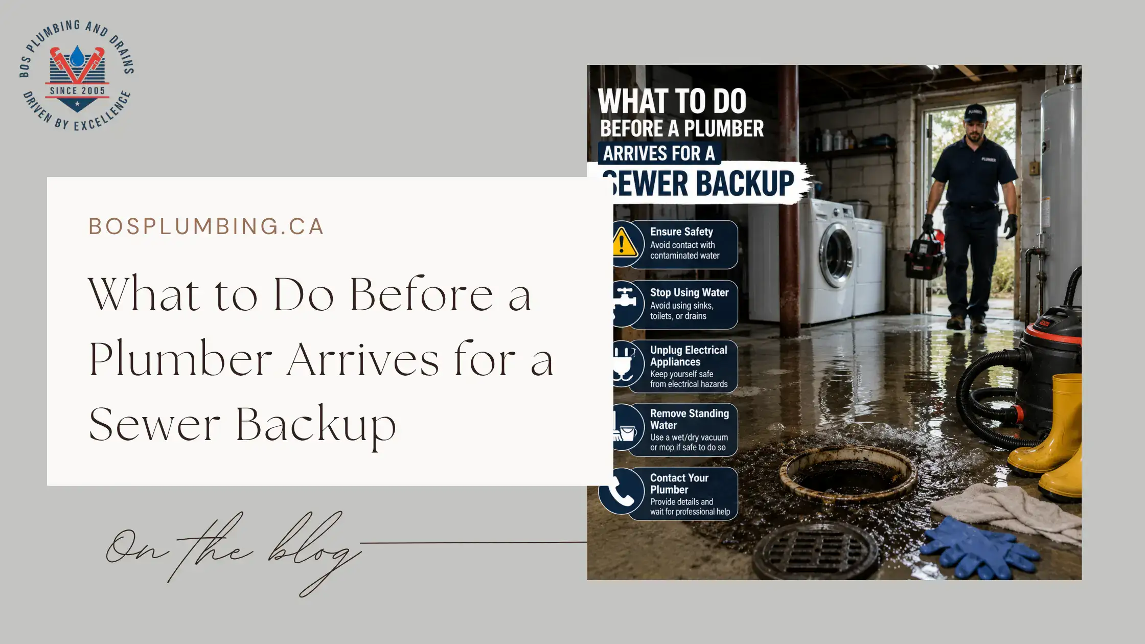 What to Do Before a Plumber Arrives for a Sewer Backup - Cover
