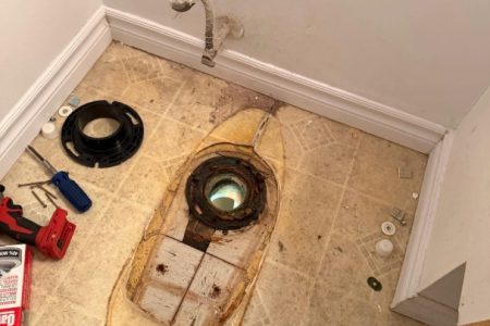 toilet flange replacement - emergency plumbing