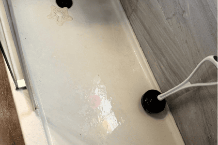 after snaking clog removal- drain cleaning
