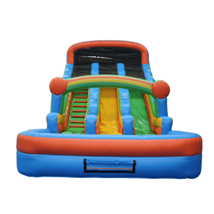 21ft Aqua Mania Dual Slide with Giant Splash Pool