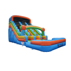 92 1742053872 21ft Aqua Mania Dual Slide with Giant Splash Pool