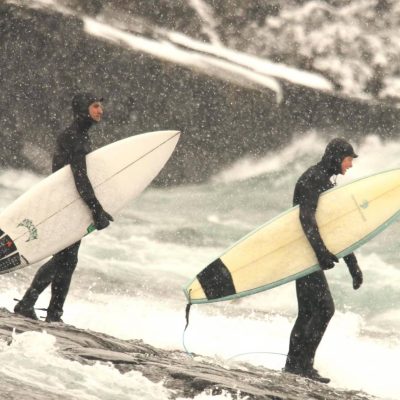 portable sauna on Lake Superior