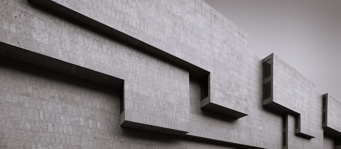 The facade of the University of Bocconi in Milan, Italy