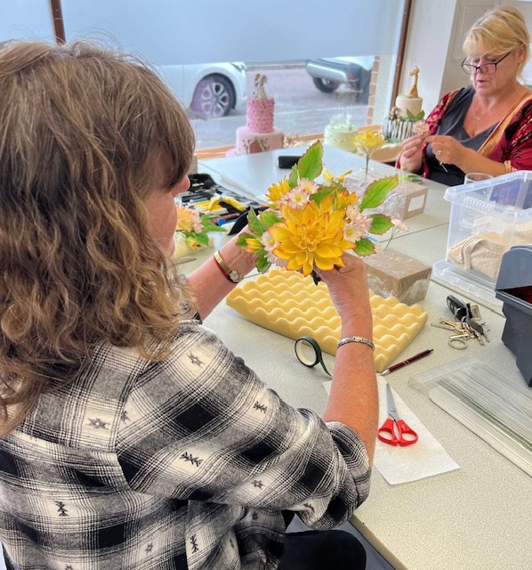 January Tuesday Morning  "Colourful Flower Spray"