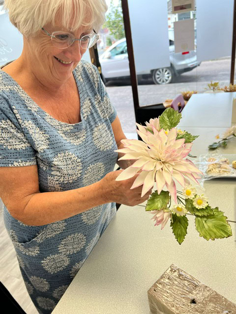 January Tuesday Evening " Colourful Flower Spray"