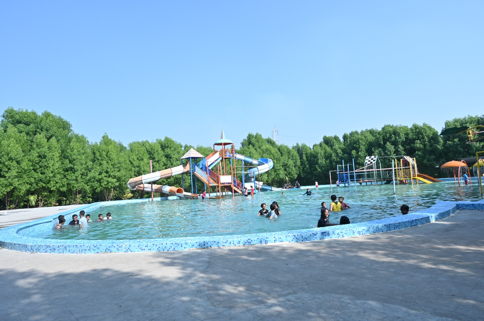 Swimming pool with water slides Camp Unity