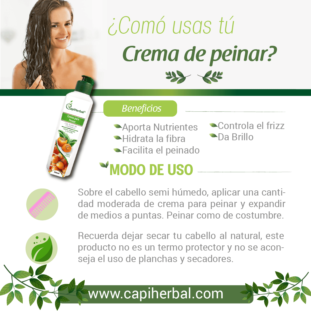 Guia de uso Crema de Peinar de Chontaduro Capiherbal