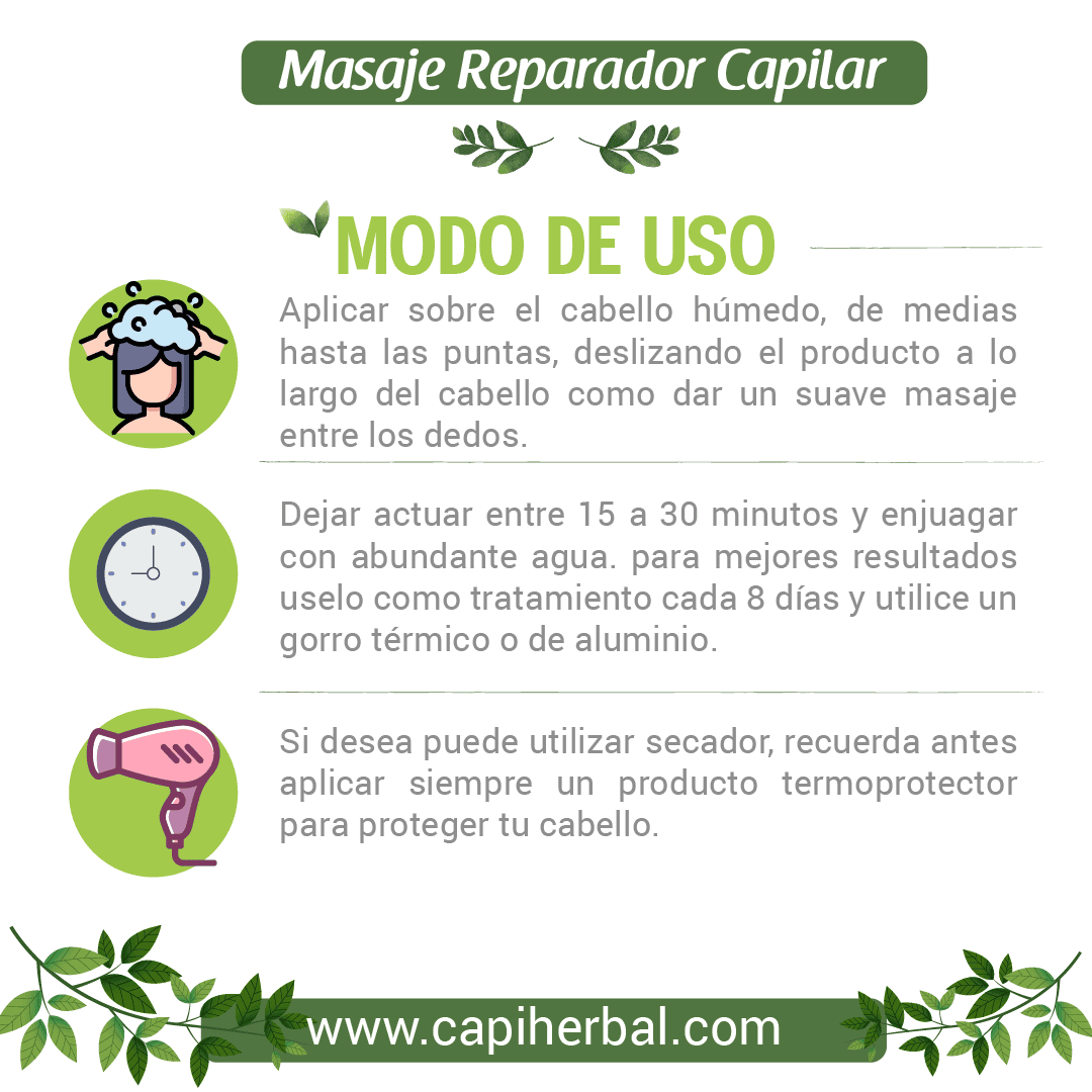 Guia de uso Masaje Reparador Capilar 2