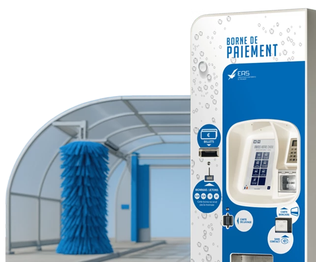 EAS du groupe CAP MONETIQUE est l'expert en conception et fabrication d'automate de paiement pour le lavage auto et la laverie automatique