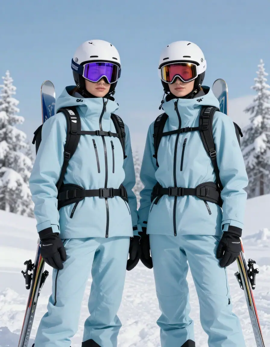 Futuristic Skiwear Duo