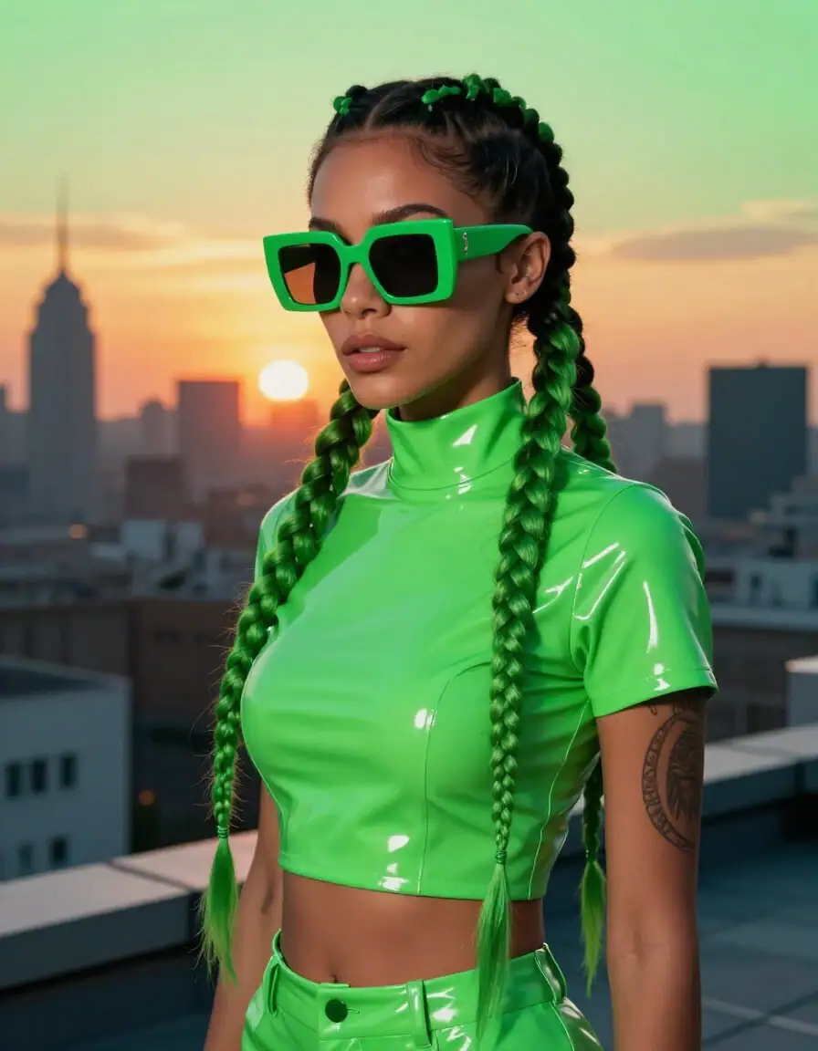 Neon Green Urban Chic