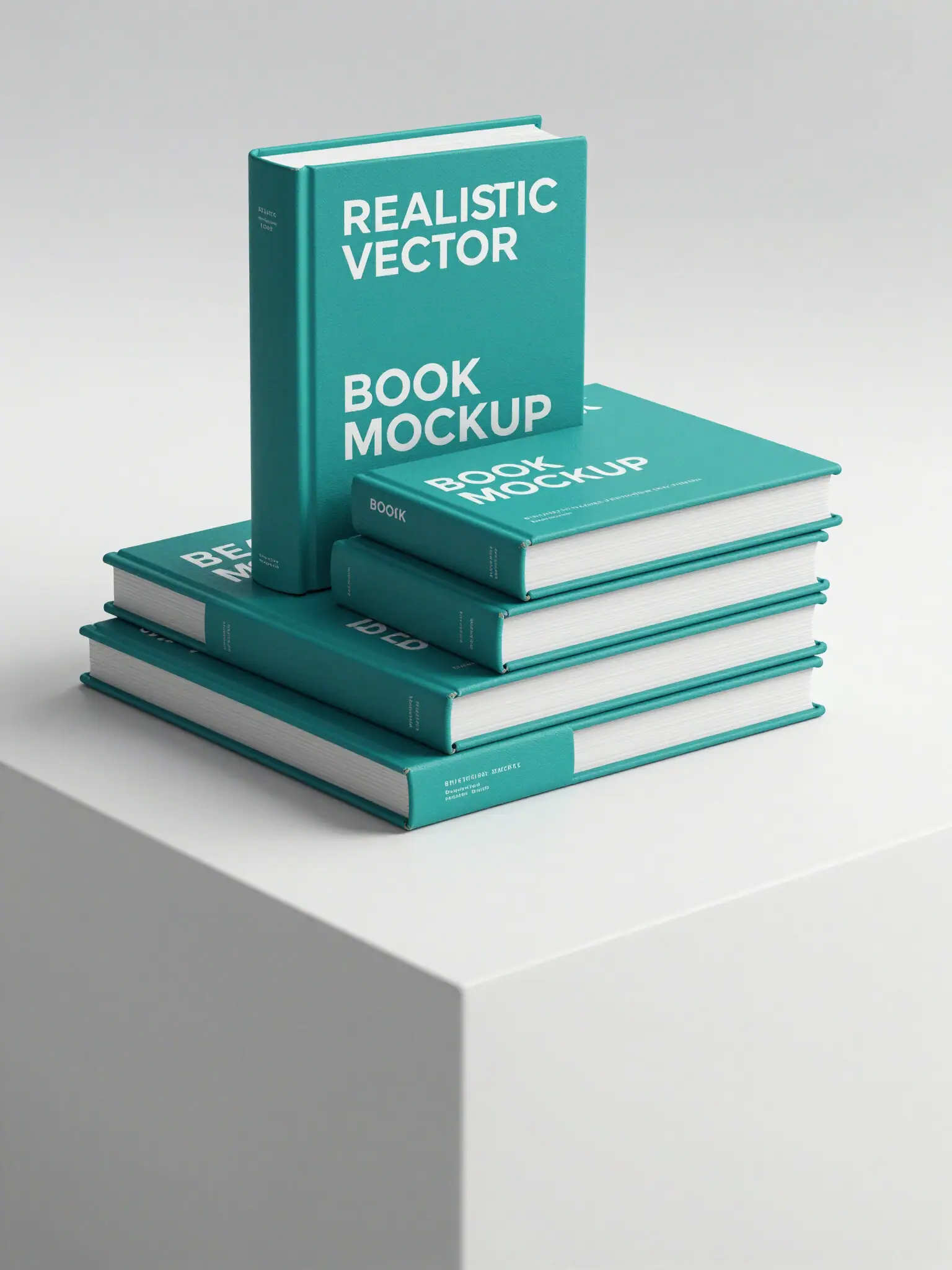 Teal Book Mockup Trio