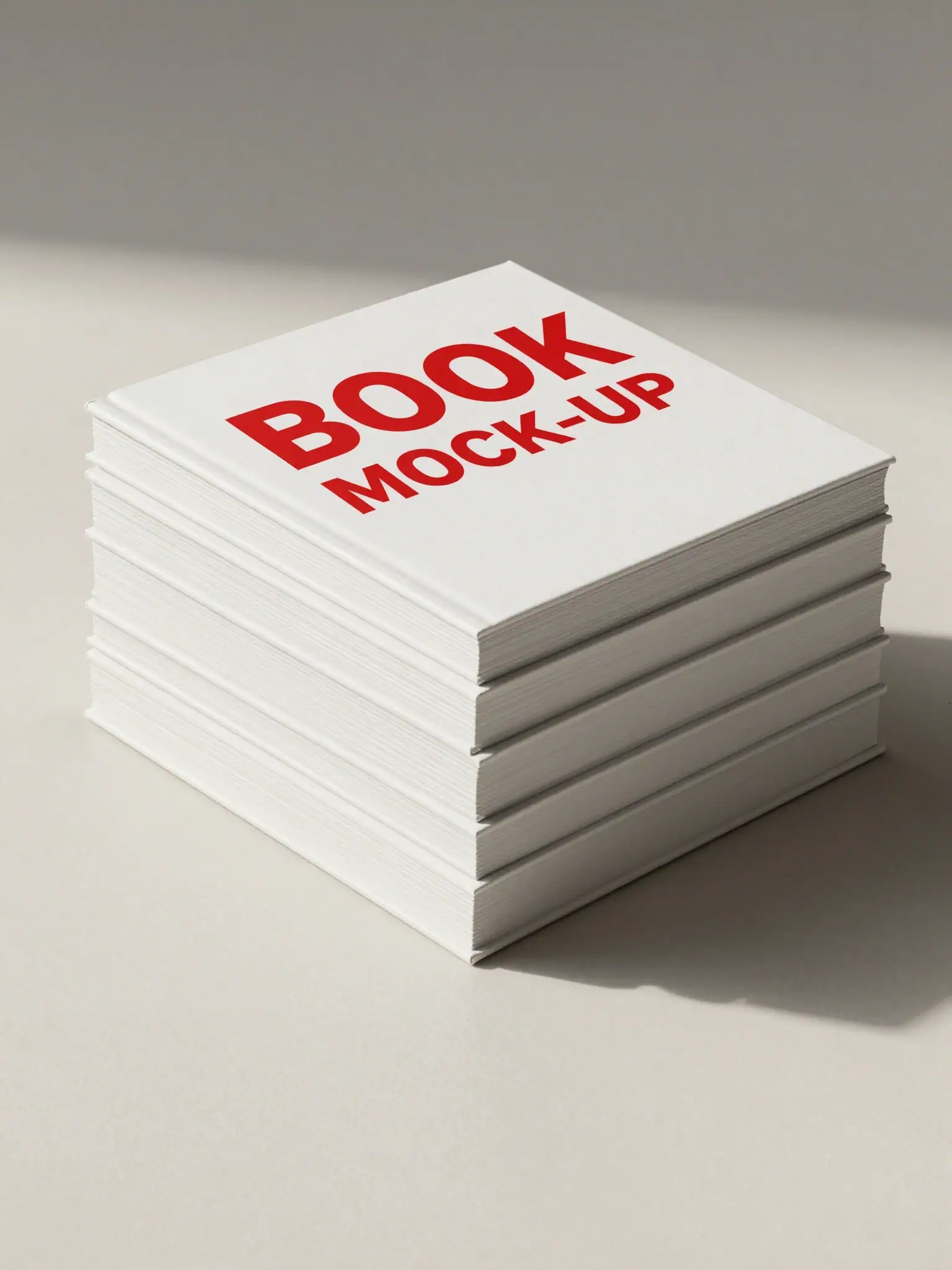 White Book Mockup with Red Title