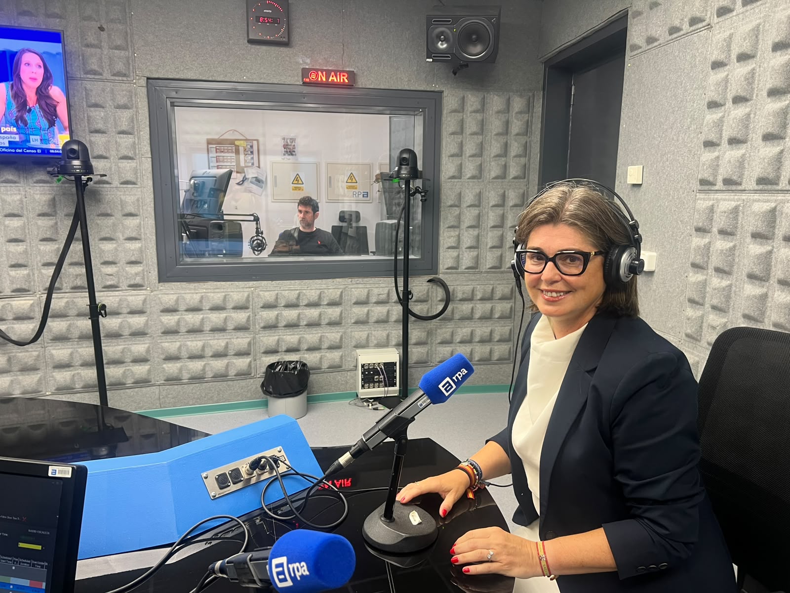 Susana Fernández Iglesias durante la entrevista en el estudio de RPA