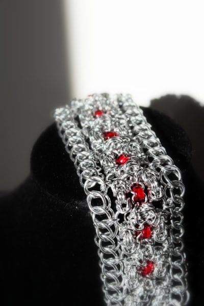 Silver Lights - Armschmuck von Chain-Elle Art's - wunderschöner Chainmaille Schmuck. Dein Schmuckstück. Bracelet