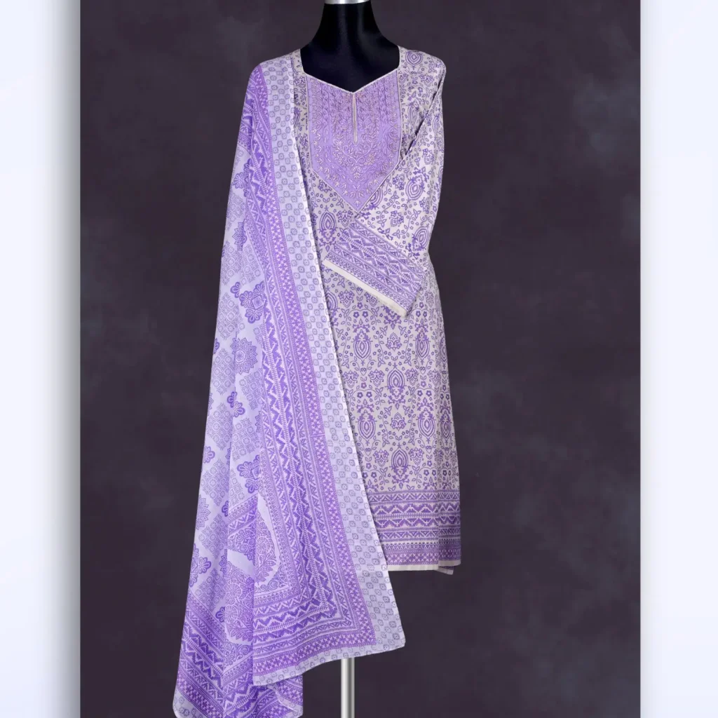 Chaiti Pure Cotton Embroidery Three Piece
