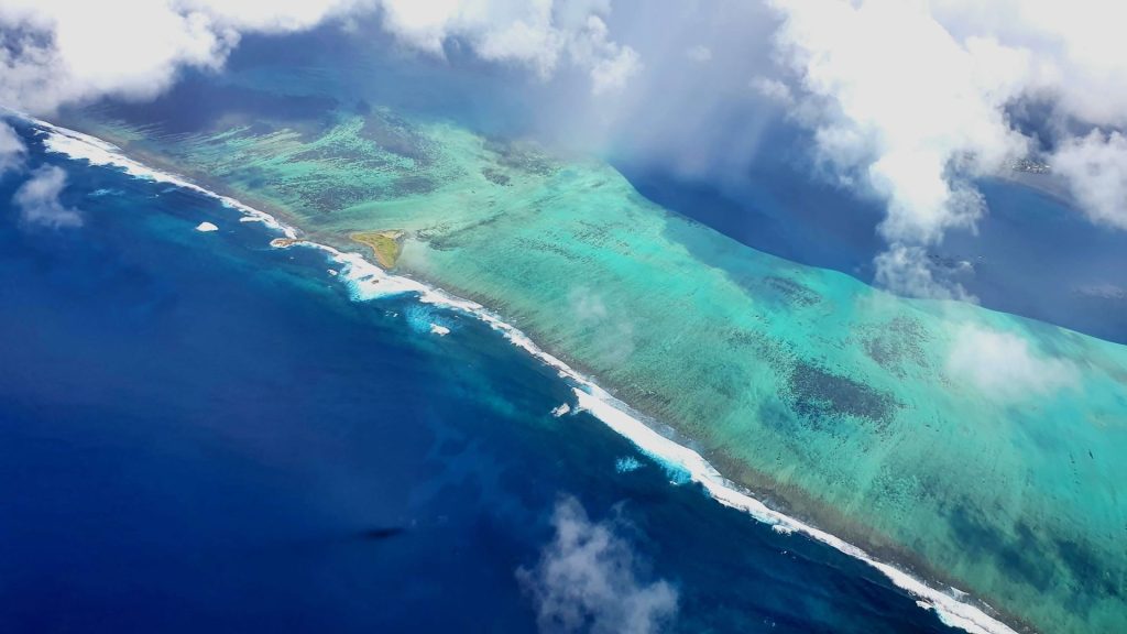 Sicht auf die Küste von Mauritius
