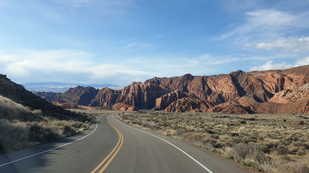 Straße durch den Snow Canyon State Park
