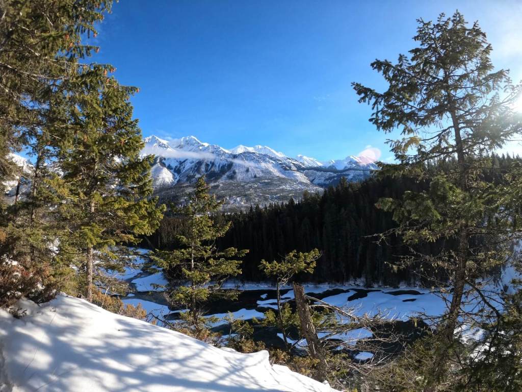 Auf dem Weg zur Kicking Horse Road in Golden