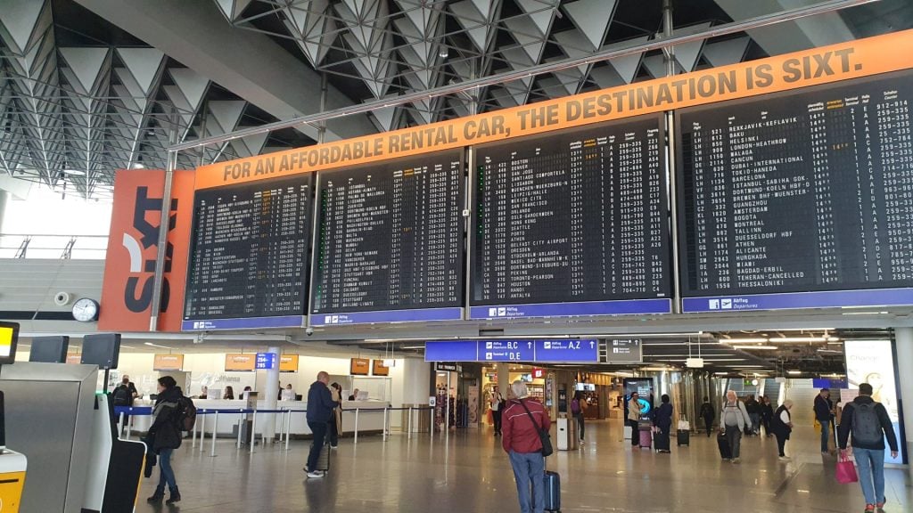 Abflughalle Flughafen Frankfurt