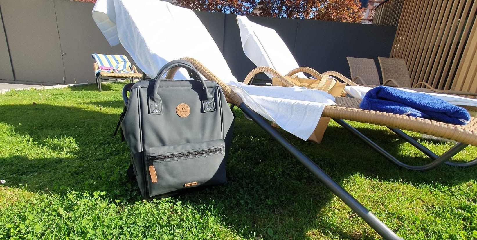 Praxiseinsatz in der Therme des Cabaia Adventurer Rucksack M