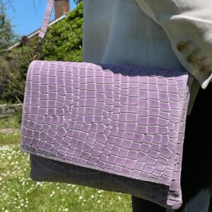 Bandolera piel diseño cocodrilo