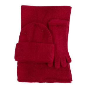 Juego de Bufada + Gorro + Guantes de Lana y Conejo de Mujer para Invierno