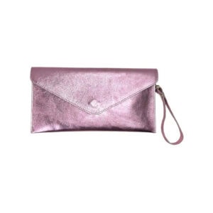 Bolso Bandolera de Piel Italiana para Mujer con Asa de Mano y Efecto Brillante