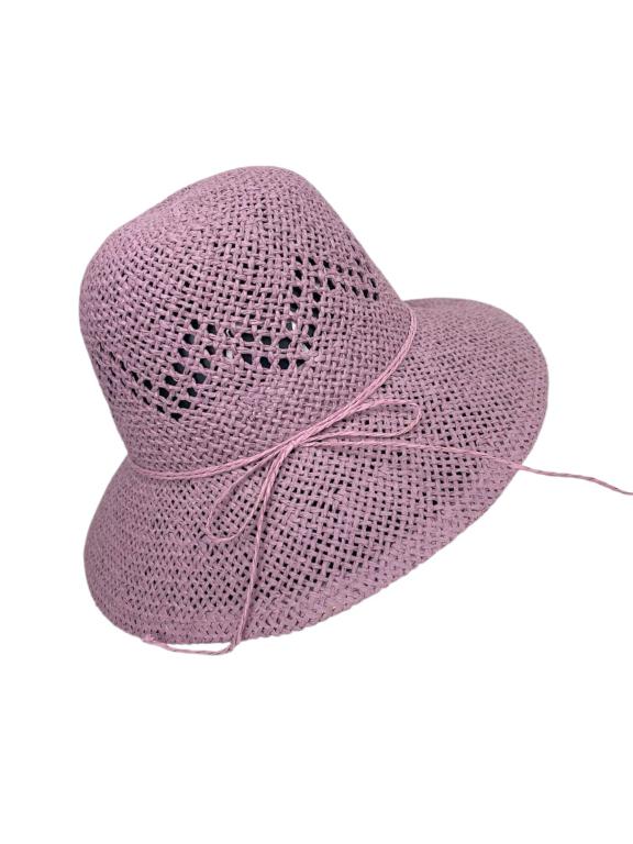 Sombrero de Papel y Algodón para Mujer con Lazo Decorativo, Gran Calidad y Talla Única