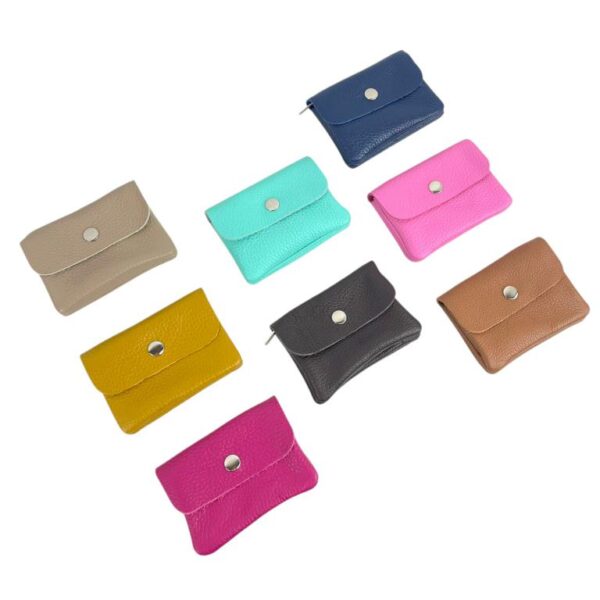 Monedero Compacto de Mujer en Piel Italiana con 3 compartimentos - Imagen 3