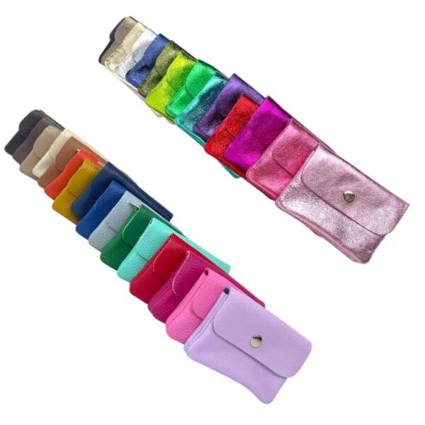 Monedero Compacto de Mujer en Piel Italiana con 3 compartimentos - Imagen 4