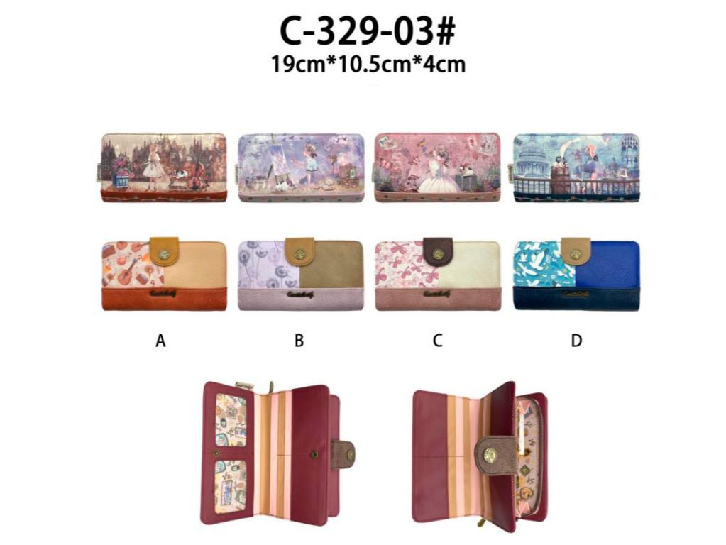 Bonito Monedero Sintético con Diseño Muñeca Sweet Candy, Espacio para Monedas y Tarjetas Mujer - Imagen 1