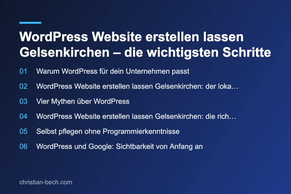 WordPress Website Gelsenkirchen mit Christian Bech